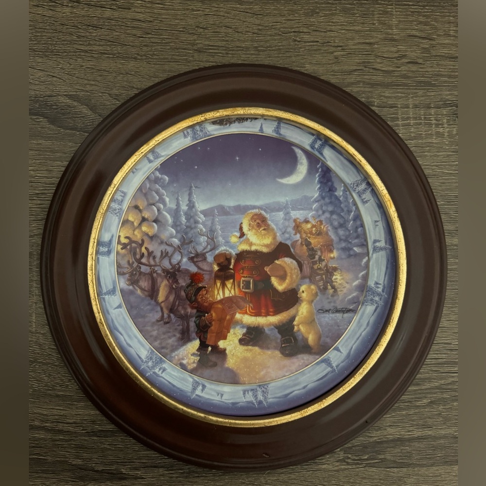 The Bradford Exchange “Checking it Twice” Scott Porcelain Christmas Plate